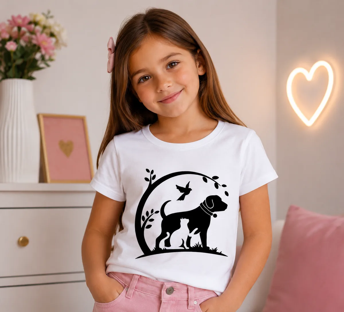 Blusa Infantil Amigos Peludos